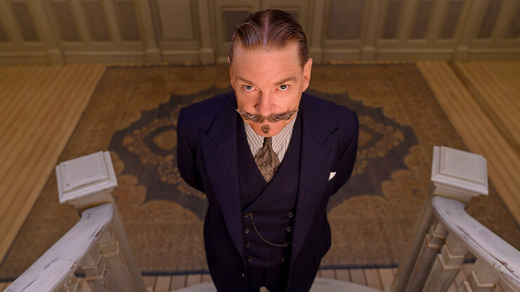 Знаменитые усы в Венеции — Кеннет Брана и Тина Фей на съёмках нового детектива об Эркюле Пуаро (фото)