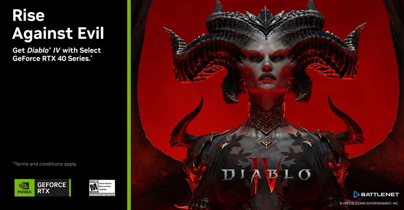 NVIDIA подарит Diablo IV покупателям видеокарт GeForce RTX 40-й серии