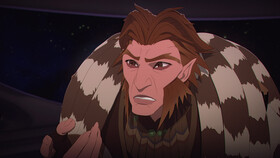 Мультяшные Шеридан, Деленн и Ленньер на первых кадрах анимационного фильма «Вавилон 5: Дорога домой»