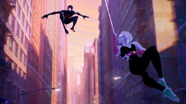 Первые 10 минут из анимационного фильма «Человек-паук: Паутина вселенных»