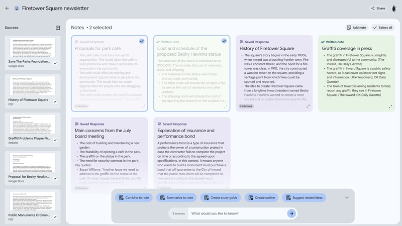 Google выпустила продвинутый ИИ-блокнот NotebookLM на нейросети Gemini Pro 