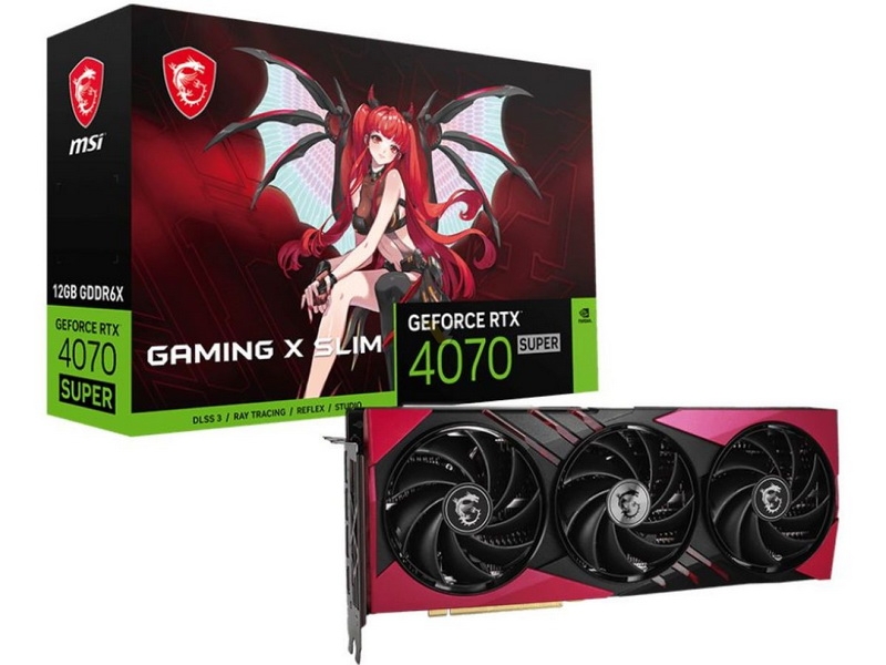 MSI представила чёрно-красную GeForce RTX 4070 Super Gaming X Slim MLG с девушкой-драконом 