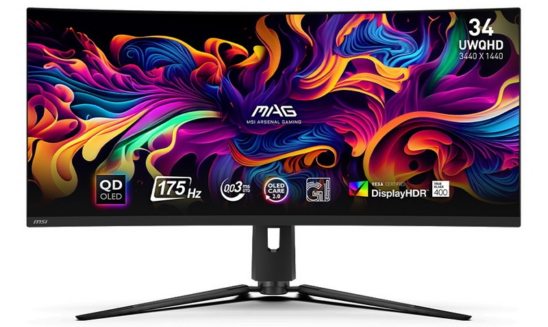 MSI оценила 34-дюймовый игровой монитор MAG 341CQP QD-OLED с частотой обновления 175 Гц в $900 