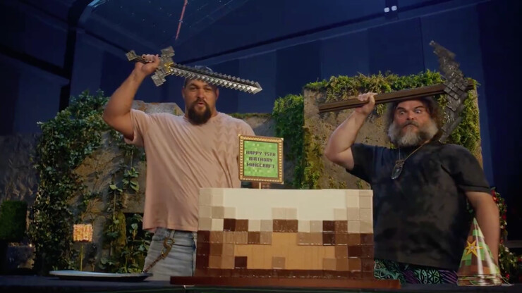 Джейсон Момоа и Джек Блэк валяют дурака на съёмках «Майнкрафта» (видео)