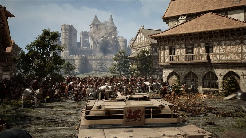 «Разрушаемость лучше, чем в Battlefield»: новый трейлер средневековой песочницы Kingmakers показал итог противостояния танка и замка 