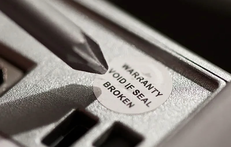 В США запретили производителям ПК использовать фразу на стикерах «гарантия недействительна при удалении» 